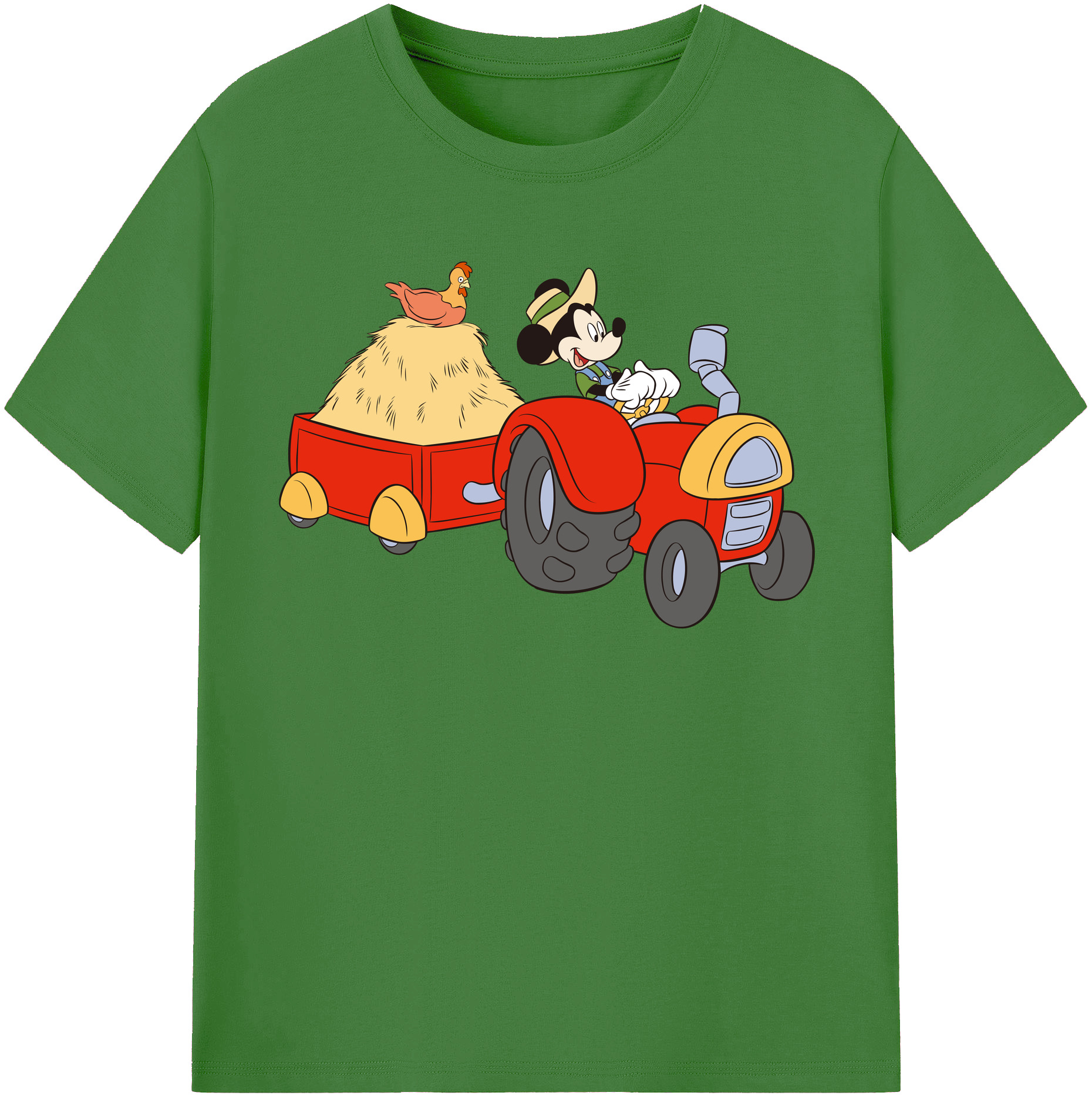 （画像用） ミッキーマウス Mickey Mouse レディースカジュアルプリントTシャツ（綿100％）